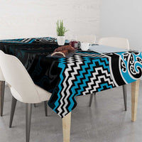 Blue Aotearoa Tukutuku Manawa Tapu Tablecloth Ta Moko Toi Maori LT9 - Polynesian Pride