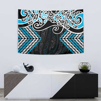 Blue Aotearoa Tukutuku Manawa Tapu Tapestry Ta Moko Toi Maori