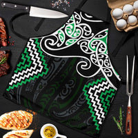 Green Aotearoa Tukutuku Manawa Tapu Apron Ta Moko Toi Maori - Polynesian Pride