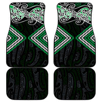 Green Aotearoa Tukutuku Manawa Tapu Car Mats Ta Moko Toi Maori LT9 - Polynesian Pride