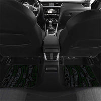 Green Aotearoa Tukutuku Manawa Tapu Car Mats Ta Moko Toi Maori LT9 Set 2pcs - Back Green - Polynesian Pride