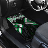 Green Aotearoa Tukutuku Manawa Tapu Car Mats Ta Moko Toi Maori LT9 - Polynesian Pride