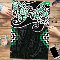 Green Aotearoa Tukutuku Manawa Tapu Puzzle Ta Moko Toi Maori - Polynesian Pride