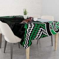 Green Aotearoa Tukutuku Manawa Tapu Tablecloth Ta Moko Toi Maori LT9 - Polynesian Pride