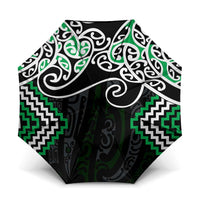 Green Aotearoa Tukutuku Manawa Tapu Umbrella Ta Moko Toi Maori - Polynesian Pride
