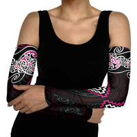 Pink Aotearoa Tukutuku Manawa Tapu Arm Sleeves Ta Moko Toi Maori - Polynesian Pride