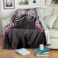 Pink Aotearoa Tukutuku Manawa Tapu Blanket Ta Moko Toi Maori LT9 Pink - Polynesian Pride