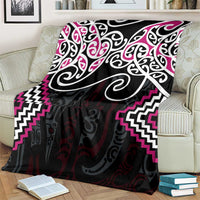 Pink Aotearoa Tukutuku Manawa Tapu Blanket Ta Moko Toi Maori LT9 - Polynesian Pride