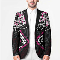 Pink Aotearoa Tukutuku Manawa Tapu Blazer Ta Moko Toi Maori - Polynesian Pride