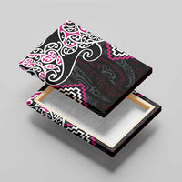 Pink Aotearoa Tukutuku Manawa Tapu Canvas Wall Art Ta Moko Toi Maori LT9 - Polynesian Pride
