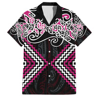 Pink Aotearoa Tukutuku Manawa Tapu Hawaiian Shirt Ta Moko Toi Maori LT9 Pink - Polynesian Pride