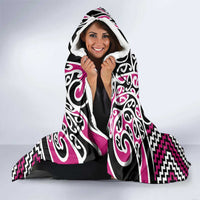 Pink Aotearoa Tukutuku Manawa Tapu Hooded Blanket Ta Moko Toi Maori LT9 - Polynesian Pride