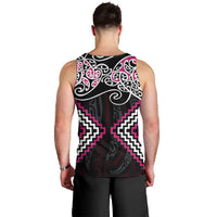 Pink Aotearoa Tukutuku Manawa Tapu Men Tank Top Ta Moko Toi Maori LT9 - Polynesian Pride