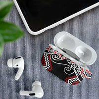 Red Aotearoa Tukutuku Manawa Tapu AirPods Case Ta Moko Toi Maori LT9 - Polynesian Pride