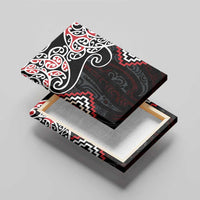 Red Aotearoa Tukutuku Manawa Tapu Canvas Wall Art Ta Moko Toi Maori LT9 - Polynesian Pride