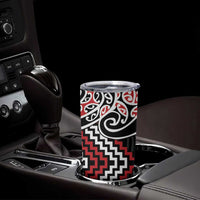 Red Aotearoa Tukutuku Manawa Tapu Tumbler Cup Ta Moko Toi Maori LT9 - Polynesian Pride