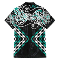 Turquoise Aotearoa Tukutuku Manawa Tapu Hawaiian Shirt Ta Moko Toi Maori LT9 - Polynesian Pride