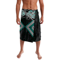 Turquoise Aotearoa Tukutuku Manawa Tapu Lavalava Ta Moko Toi Maori LT9 Turquoise - Polynesian Pride