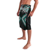 Turquoise Aotearoa Tukutuku Manawa Tapu Lavalava Ta Moko Toi Maori LT9 - Polynesian Pride