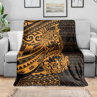 Gold Couple Dolphins Maori Polynesian Style Blanket LT9 - Polynesian Pride
