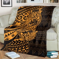 Gold Couple Dolphins Maori Polynesian Style Blanket LT9 - Polynesian Pride
