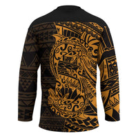 Gold Couple Dolphins Maori Polynesian Style Hockey Jersey LT9 - Polynesian Pride