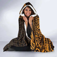 Gold Couple Dolphins Maori Polynesian Style Hooded Blanket LT9 - Polynesian Pride