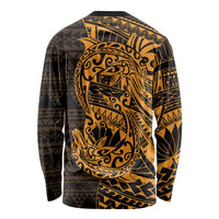 Gold Couple Dolphins Maori Polynesian Style Long Sleeve Shirt LT9 - Polynesian Pride