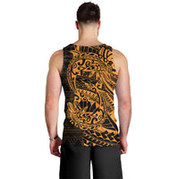 Gold Couple Dolphins Maori Polynesian Style Men Tank Top LT9 - Polynesian Pride