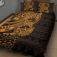 Gold Couple Dolphins Maori Polynesian Style Quilt Bed Set LT9 - Polynesian Pride