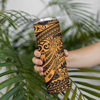 Gold Couple Dolphins Maori Polynesian Style Skinny Tumbler LT9 - Polynesian Pride