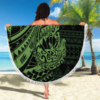 Green Couple Dolphins Maori Polynesian Style Beach Blanket LT9 - Polynesian Pride