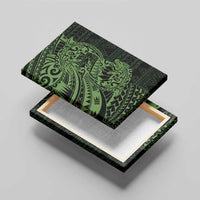 Green Couple Dolphins Maori Polynesian Style Canvas Wall Art LT9 - Polynesian Pride