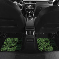 Green Couple Dolphins Maori Polynesian Style Car Mats LT9 Set 2pcs - Back Green - Polynesian Pride