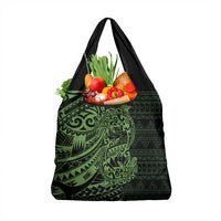 Green Couple Dolphins Maori Polynesian Style Grocery Bag LT9 1-pack One Size Green - Polynesian Pride