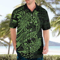 Green Couple Dolphins Maori Polynesian Style Hawaiian Shirt LT9 - Polynesian Pride