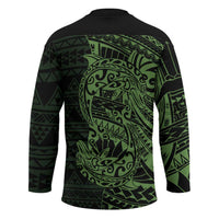 Green Couple Dolphins Maori Polynesian Style Hockey Jersey LT9 - Polynesian Pride