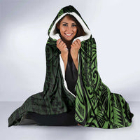 Green Couple Dolphins Maori Polynesian Style Hooded Blanket LT9 - Polynesian Pride