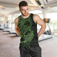 Green Couple Dolphins Maori Polynesian Style Men Tank Top LT9 Green - Polynesian Pride