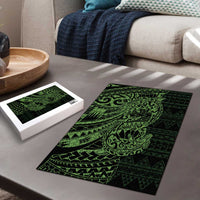 Green Couple Dolphins Maori Polynesian Style Puzzle - Polynesian Pride