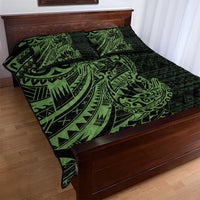 Green Couple Dolphins Maori Polynesian Style Quilt Bed Set LT9 - Polynesian Pride