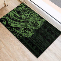 Green Couple Dolphins Maori Polynesian Style Rubber Doormat LT9 - Polynesian Pride