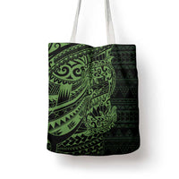 Green Couple Dolphins Maori Polynesian Style Tote Bag - Polynesian Pride