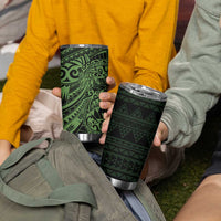 Green Couple Dolphins Maori Polynesian Style Tumbler Cup LT9 - Polynesian Pride