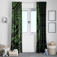 Green Couple Dolphins Maori Polynesian Style Window Curtain LT9 - Polynesian Pride