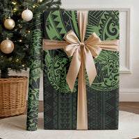 Green Couple Dolphins Maori Polynesian Style Wrapping Paper - Polynesian Pride
