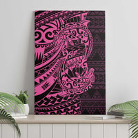 Pink Couple Dolphins Maori Polynesian Style Canvas Wall Art LT9 - Polynesian Pride