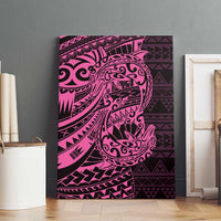 Pink Couple Dolphins Maori Polynesian Style Canvas Wall Art LT9 - Polynesian Pride