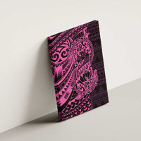 Pink Couple Dolphins Maori Polynesian Style Canvas Wall Art LT9 - Polynesian Pride