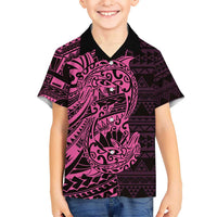 Pink Couple Dolphins Maori Polynesian Style Hawaiian Shirt LT9 - Polynesian Pride